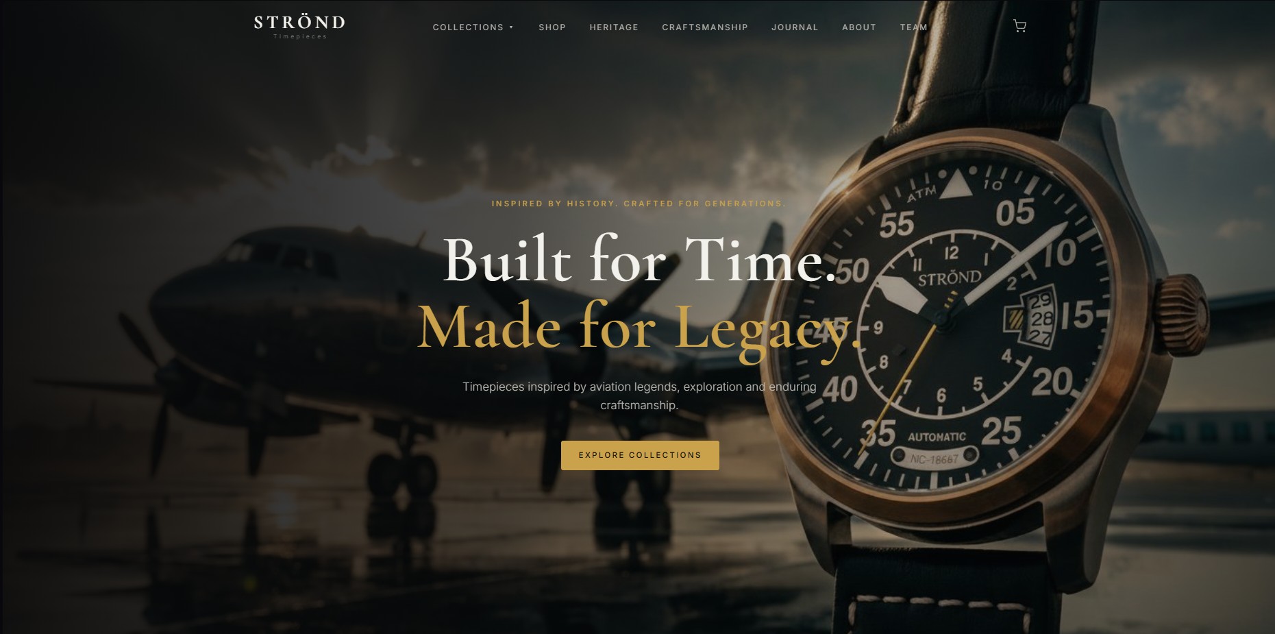 STRÖND Timepieces website